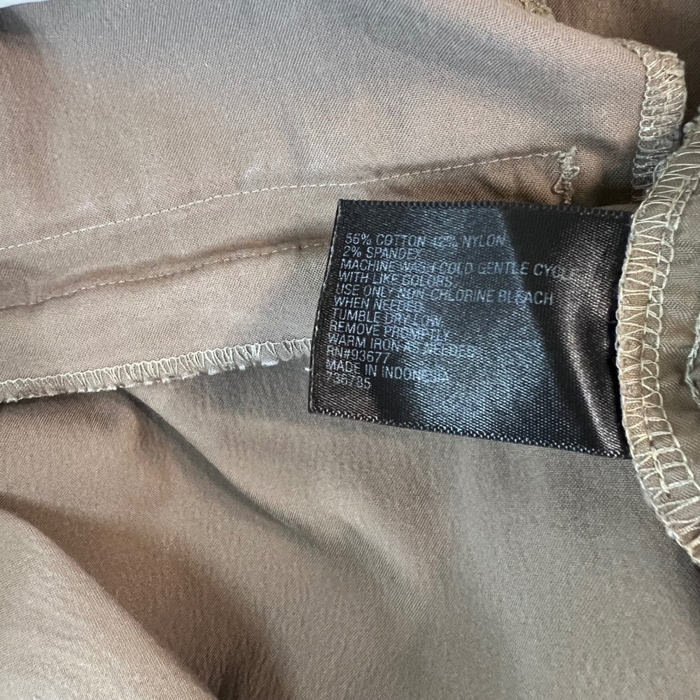 Worthington Modern Fit Chino Shorts 16 Tan Khaki Mid Rise Cotton Stretch Casual - Picture 4 of 9